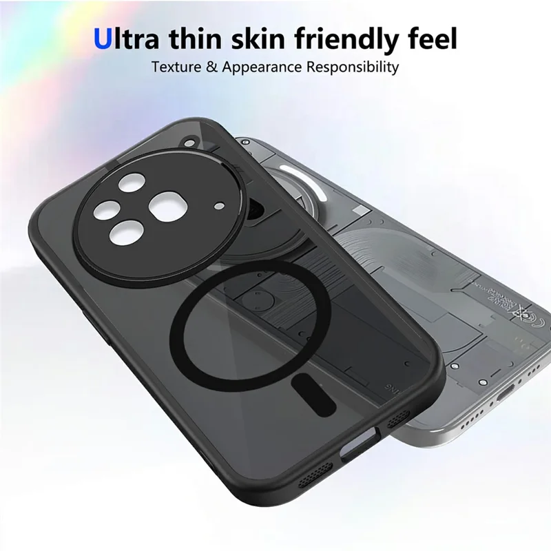For Nothing Phone (3a) Pro Magnetic Case Skin Touch Matte Translucent PC + TPU Anti-Drop Phone Cover