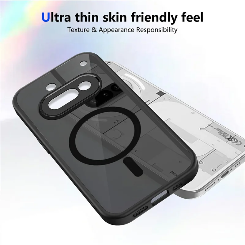 For Nothing Phone (3a) Magnetic Case Skin Touch Matte Translucent PC + TPU Anti-Drop Phone Cover