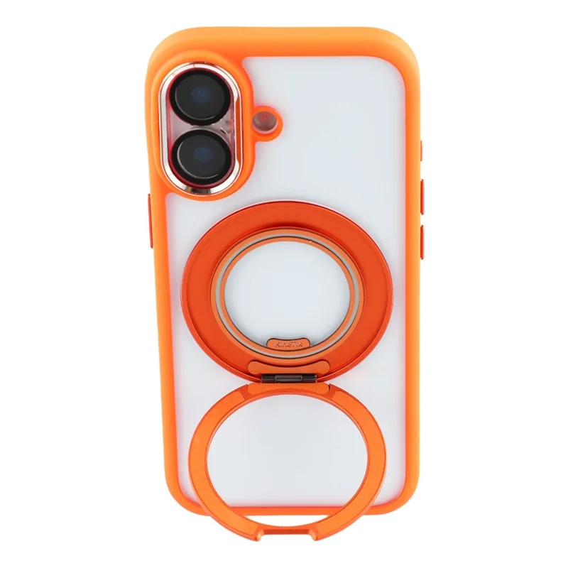 KIGC Für iPhone 17 Drehbarer Ständer-Case TPU PC Anti-Drop-Handyhülle mit Objektivschutz - Orange