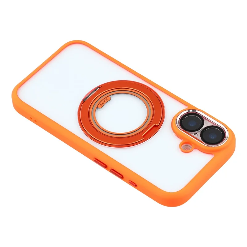 KIGC Für iPhone 17 Drehbarer Ständer-Case TPU PC Anti-Drop-Handyhülle mit Objektivschutz - Orange