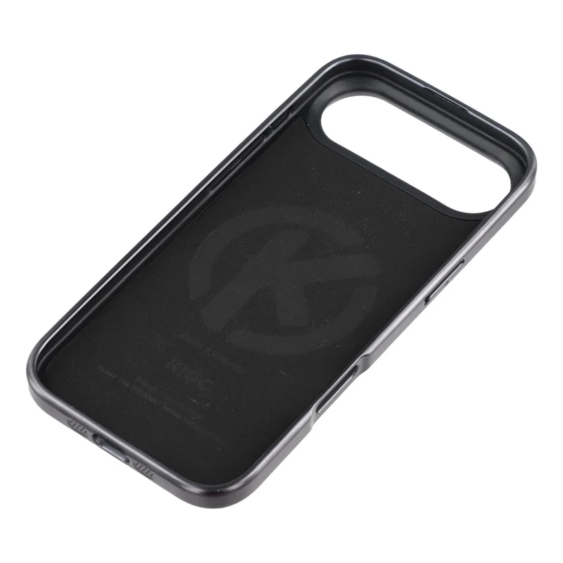 KIGC For iPhone Air Case Leather + PC + TPU Electroplating Phone Cover with Card Holder - Grey