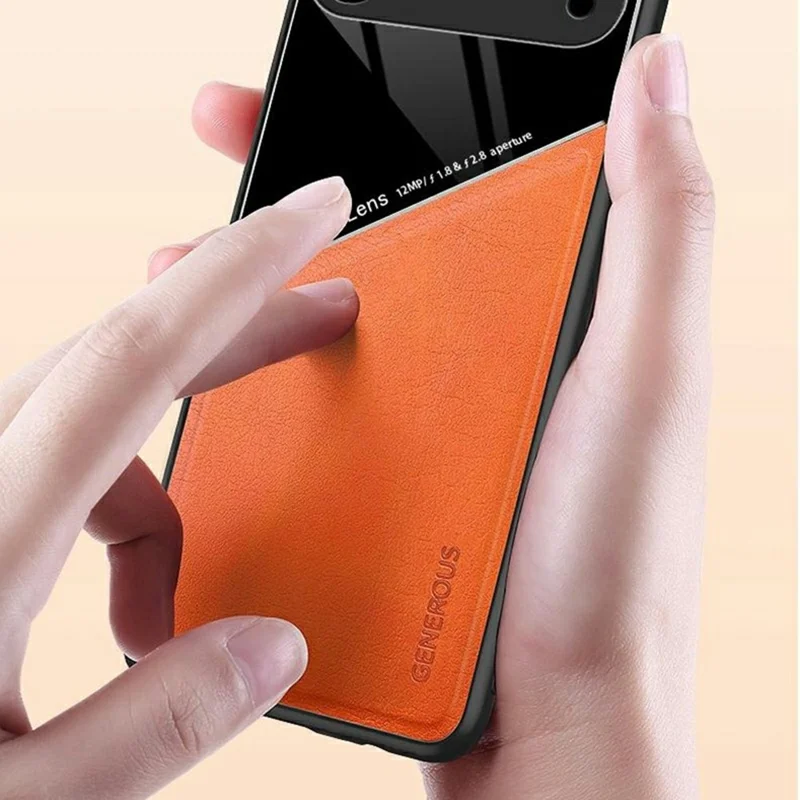 Für iPhone 17 Pro Hülle Präziser Ausschnitt Lederbeschichtete PC + TPU Rückseite Mit integriertem Metallblech - Grün