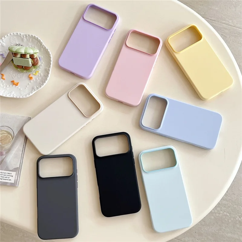 For iPhone 17 Pro Max Case Dual Color Liquid Silicone Phone Cover Large Camera Cutout - Purple