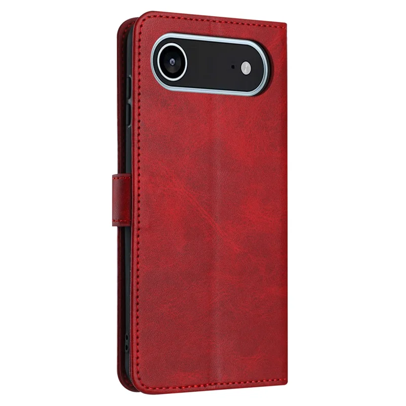 Оптовая продажа, чехол-бумажник для iPhone Air, откидной чехол-подставка, текстура кожи теленка, чехол из искусственной кожи с ремешком - красный