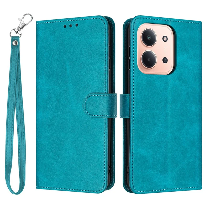 Bulk Purchasing For Xiaomi Redmi 15C 4G (Global) (171mm)  /  Poco C85 4G (171mm) Wallet Case Flip Stand Calf Texture PU Leather Phone Cover with Strap - Green