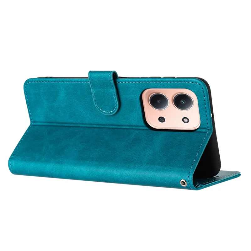 Bulk Purchasing For Xiaomi Redmi 15C 4G (Global) (171mm)  /  Poco C85 4G (171mm) Wallet Case Flip Stand Calf Texture PU Leather Phone Cover with Strap - Green