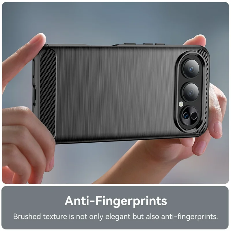 Für Honor 500 5G Hülle Schutzhülle mit Carbon-Optik Gebürstet – Schwarz