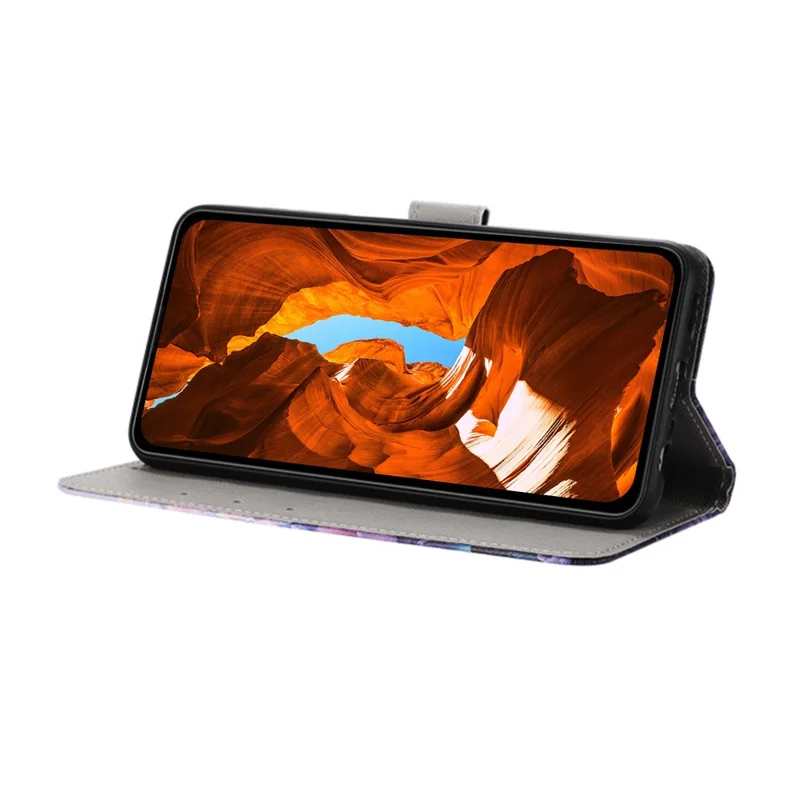 Acquisto all'ingrosso per Honor X5c 4G / X5c Plus 4G Custodia Portafoglio con Stampa a Fiori Campanelle di Vento, Cover per Telefono in Pelle PU con Laccetto