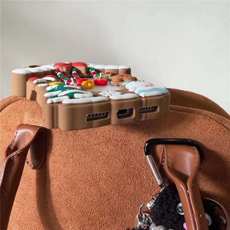 Coque en silicone pour iPhone 17 Pro Max, design de maison de Noël, housse antidérapante et antichoc