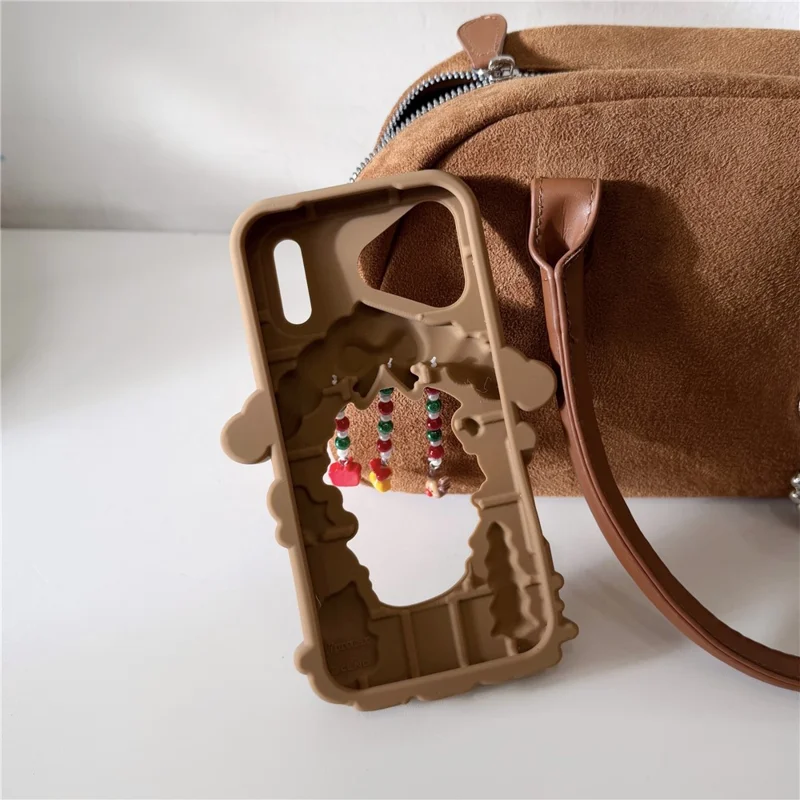 Coque en silicone pour iPhone 17 Pro, design de maison de Noël, housse antidérapante et antichoc