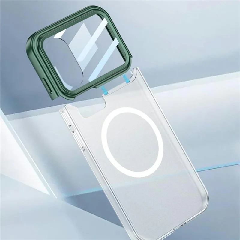 GKK For Xiaomi 17 Pro Max Magnetic Case Contrast Color Translucent PC Phone Cover - Silver