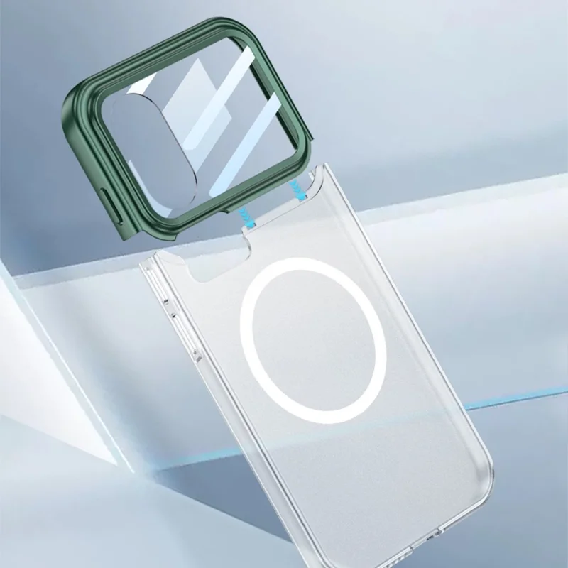 GKK For Xiaomi 17 Pro Magnetic Case Contrast Color Translucent PC Phone Cover - Purple