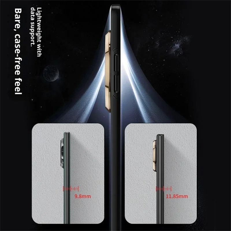 GKK For Honor Magic V3 5G Case Hard PC Ultra Slim Phone Cover with Front Tempered Glass Film - Black