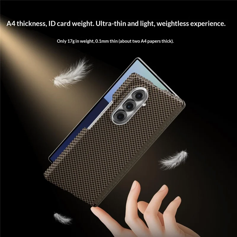 GKK Obudowa na Samsung Galaxy Z Fold7 5G, dwuosiowa obudowa z włókna kevlarowego PC, ultracienka obudowa na telefon z magnetycznym zawiasem, ochrona - złoty