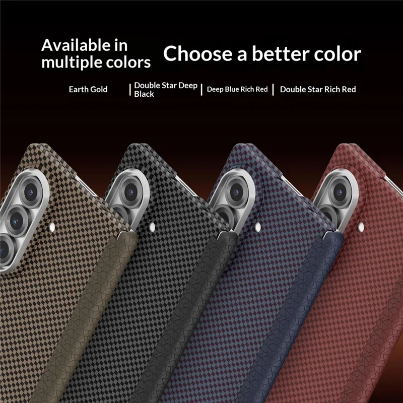 GKK Obudowa na Samsung Galaxy Z Fold7 5G, dwuosiowa obudowa z włókna kevlarowego PC, ultracienka obudowa na telefon z magnetycznym zawiasem, ochrona - złoty
