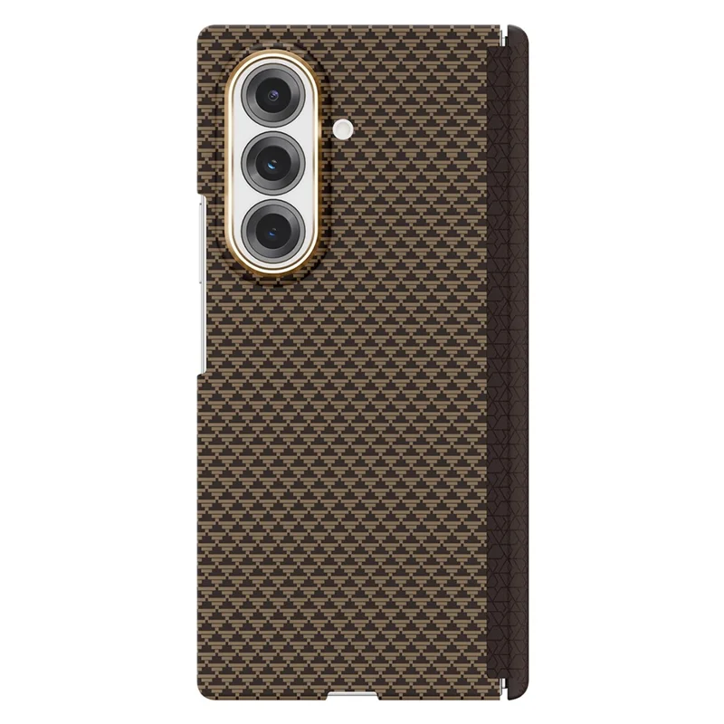 GKK Obudowa na Samsung Galaxy Z Fold7 5G, Projekt z Wzorem, Dwa Osie, Kevlar, PC, Ultra Cienka Obudowa Telefoniczna z Magnetycznym Zawiasem, Ochrona - Złoty