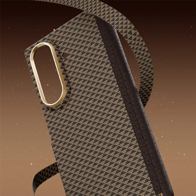 GKK Obudowa na Samsung Galaxy Z Fold7 5G, Projekt z Wzorem, Dwa Osie, Kevlar, PC, Ultra Cienka Obudowa Telefoniczna z Magnetycznym Zawiasem, Ochrona - Złoty