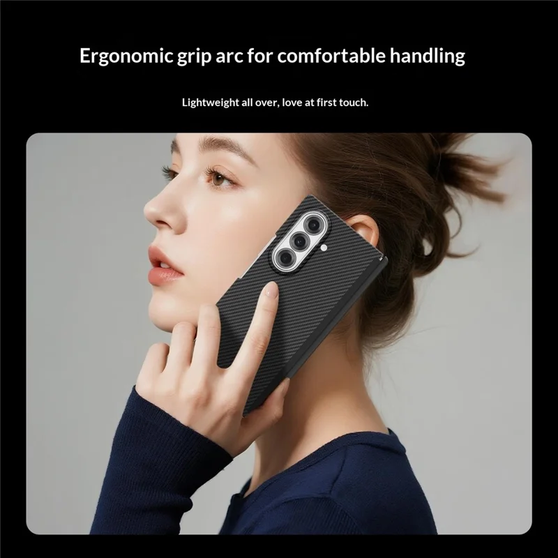 GKK Etui na Samsung Galaxy Z Fold7 5G, pokrycie z fakturą Kevlar, dwuosiowe, PC, cienkie, z magnetycznym zawiasem, ochrona