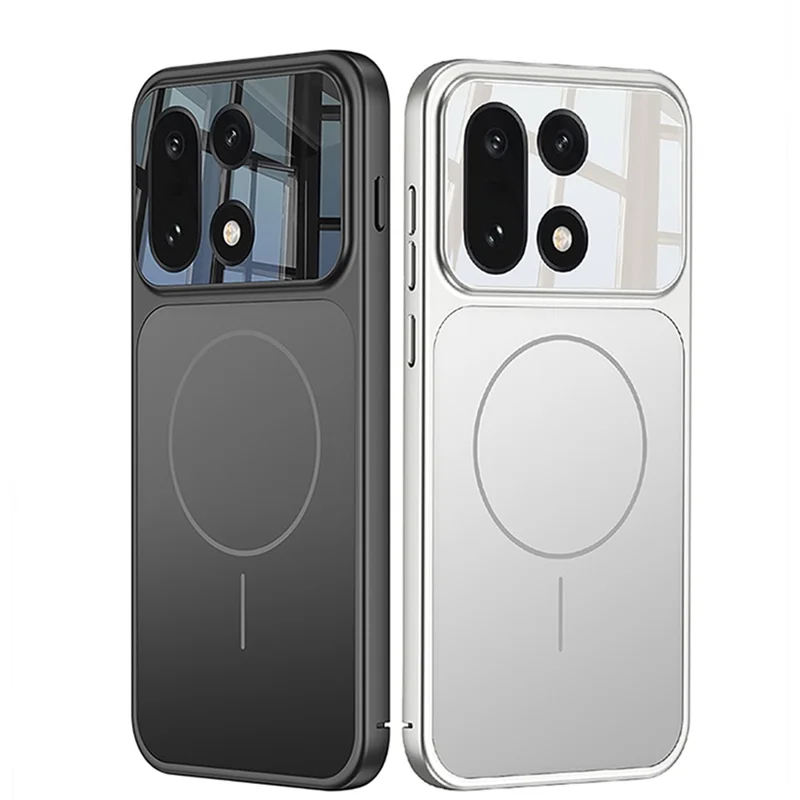 GKK pour OnePlus 15 5G Étui magnétique Transforme en pour iPhone 17 Pro Étui de téléphone mat en PC - Argent