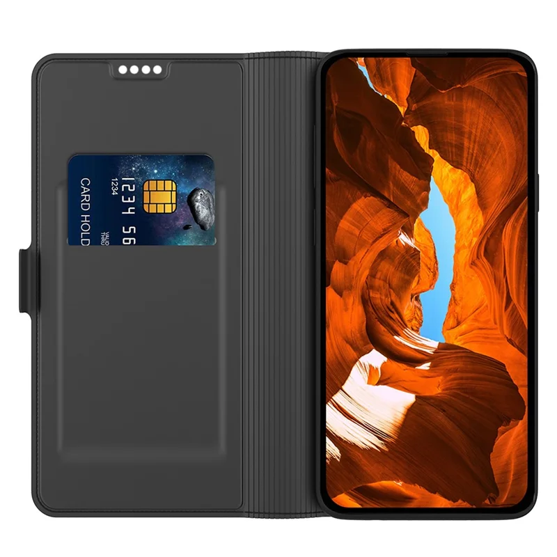 For Motorola Edge 70 5G Case Shockproof TPU Inner Shell Leather Phone Cover Card Slot - Black