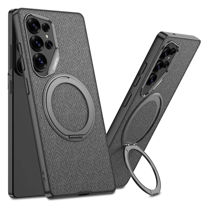 GKK Für Samsung Galaxy S26 Ultra Magnetische Hülle mit Ständer PC + TPU + Stoff Handy-Rückseite - Grau