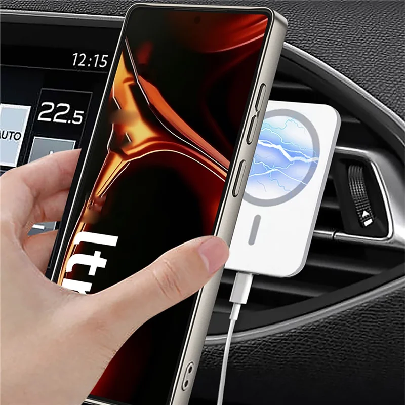 GKK For Samsung Galaxy S26 Ultra Magnetic Case Large Lens Cutout PU + TPU + PC Kickstand Phone Cover - Black