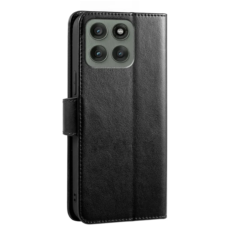 For Motorola Edge 70 5G Case Stand Card Holder Wallet Leather Phone Cover - Black