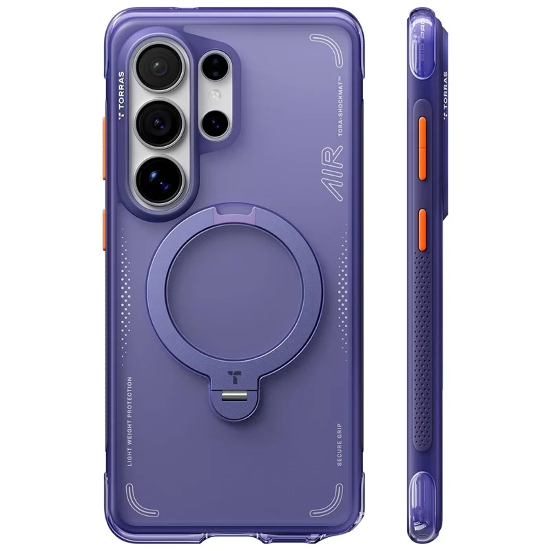TORRAS Ostand Q3 Air Series For Samsung Galaxy S26 Ultra Magnetic Case with Kickstand Shockproof PC + TPU Phone Cover - Dark Purple - 1
