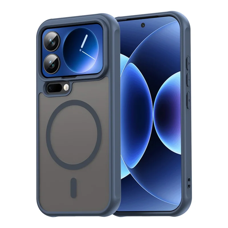 For Xiaomi 17 Pro Magnetic Case Anti Drop PC + TPU Phone Cover - Blue