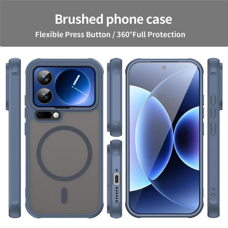 For Xiaomi 17 Pro Magnetic Case Anti Drop PC + TPU Phone Cover - Blue
