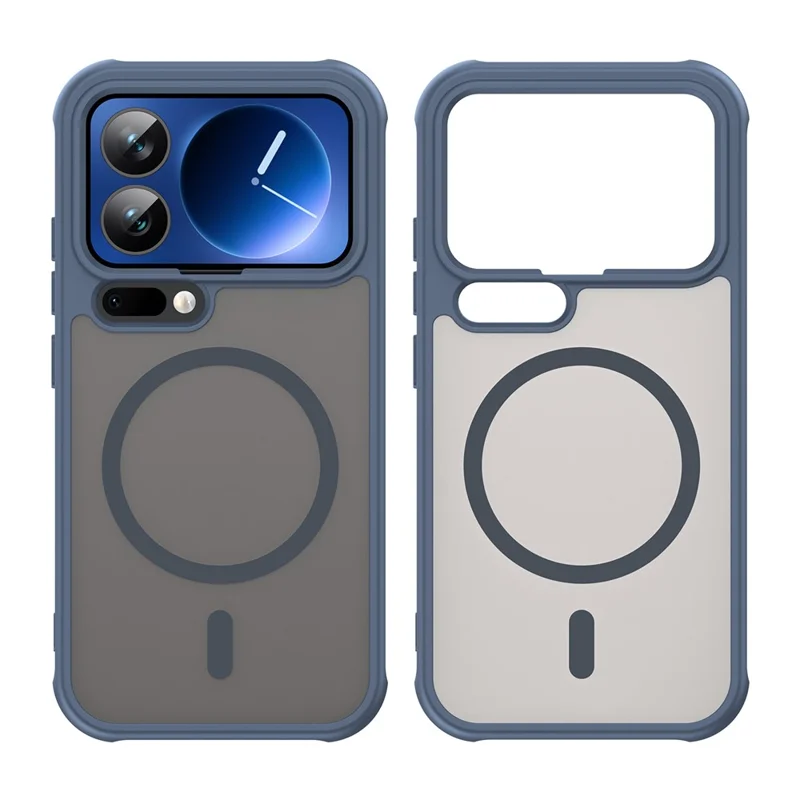 For Xiaomi 17 Pro Magnetic Case Anti Drop PC + TPU Phone Cover - Blue