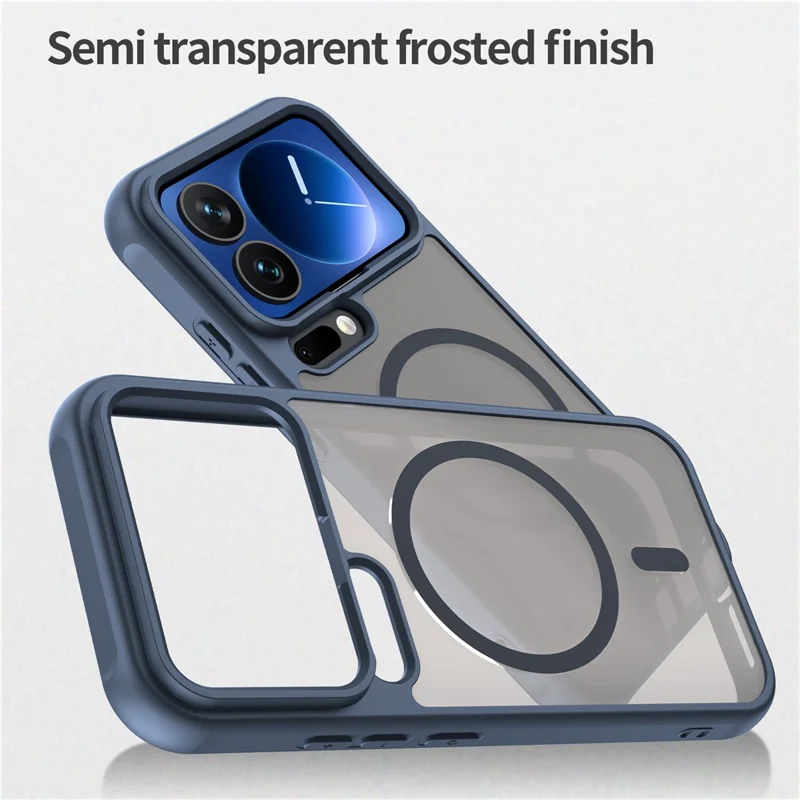 For Xiaomi 17 Pro Magnetic Case Anti Drop PC + TPU Phone Cover - Blue