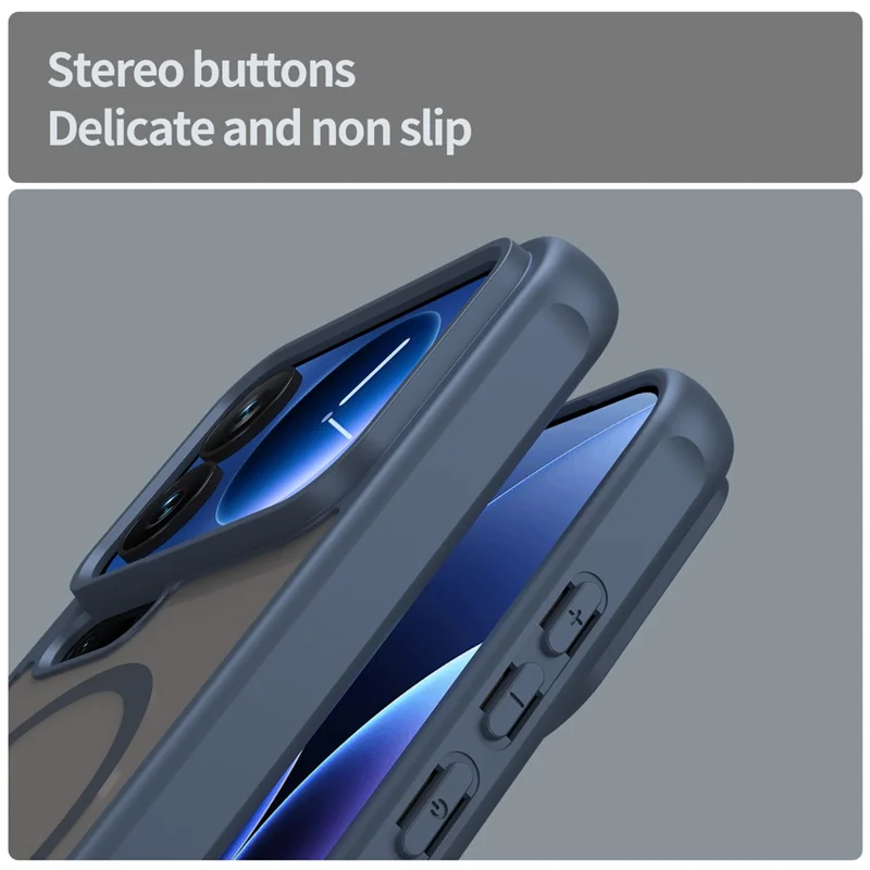 For Xiaomi 17 Pro Magnetic Case Anti Drop PC + TPU Phone Cover - Blue