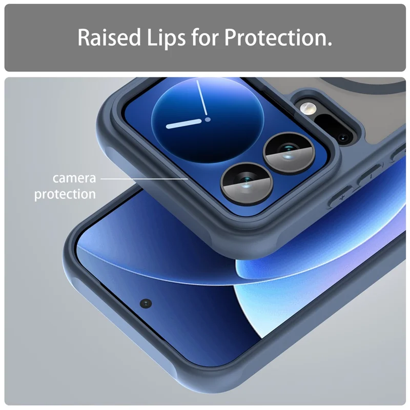 For Xiaomi 17 Pro Magnetic Case Anti Drop PC + TPU Phone Cover - Blue
