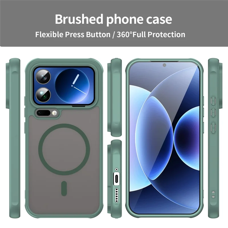 For Xiaomi 17 Pro Max Case Magnetic Anti Drop PC + TPU Phone Cover - Green