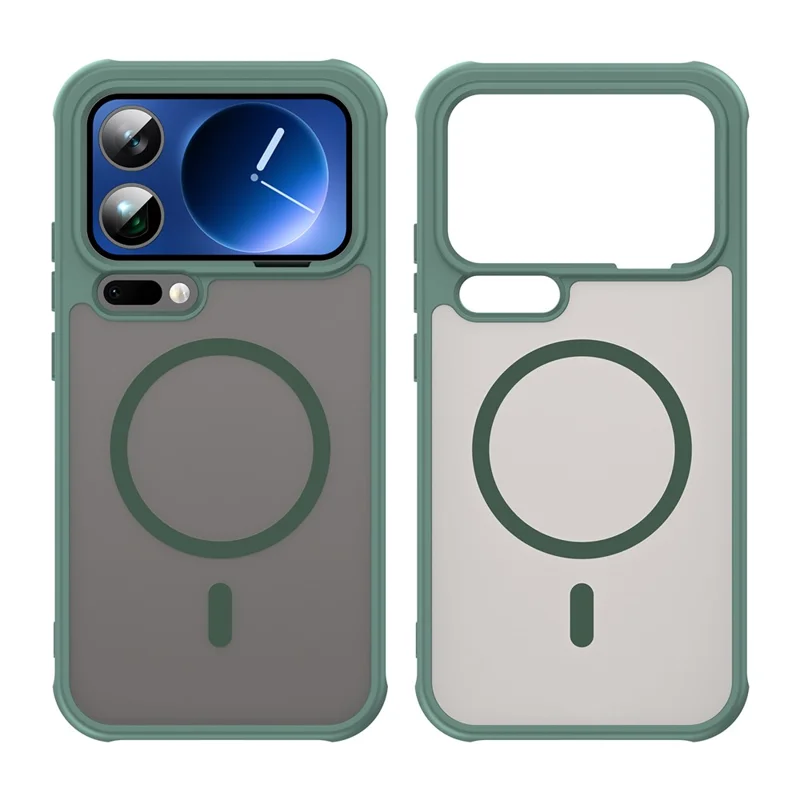 For Xiaomi 17 Pro Max Case Magnetic Anti Drop PC + TPU Phone Cover - Green