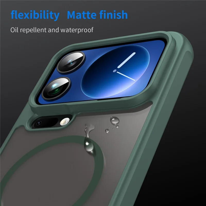 For Xiaomi 17 Pro Max Case Magnetic Anti Drop PC + TPU Phone Cover - Green