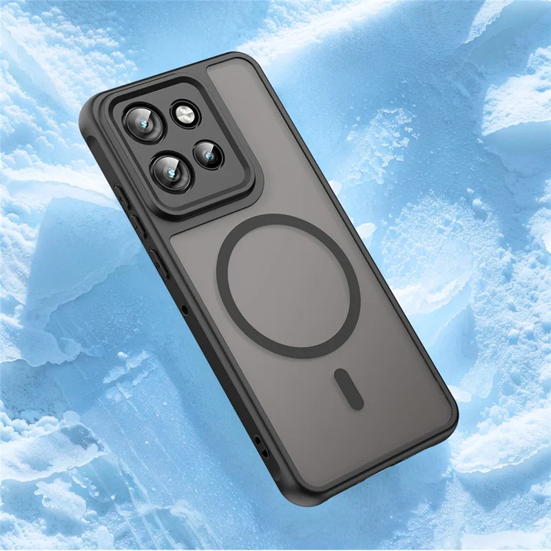 For Motorola Edge 60 Neo 5G Magnetic Case Anti Drop PC + TPU Phone Cover - Black