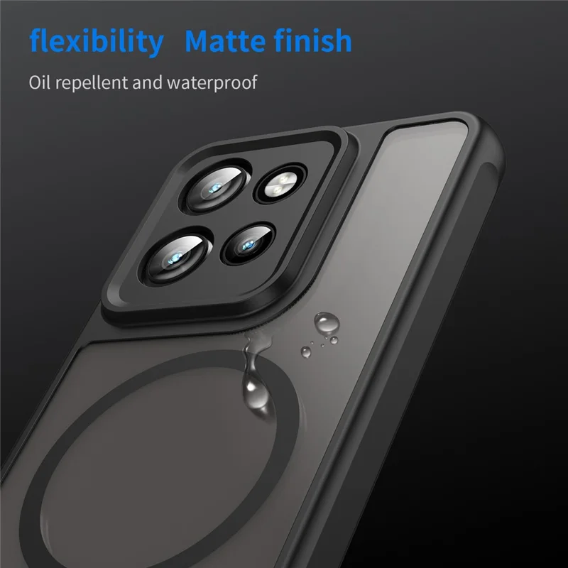 For Motorola Edge 60 Neo 5G Magnetic Case Anti Drop PC + TPU Phone Cover - Black