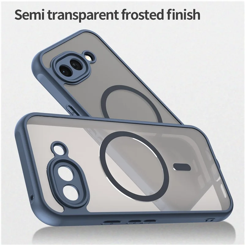 Cover magnetico per Google Pixel 10a, custodia antiurto in PC + TPU - Blu