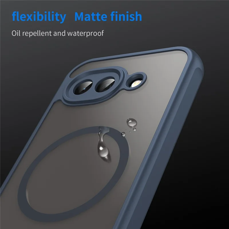 Cover magnetico per Google Pixel 10a, custodia antiurto in PC + TPU - Blu