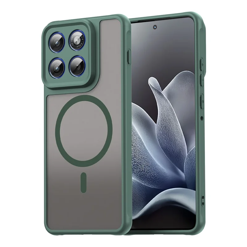 Funda magnética para Motorola Edge 70 5G, funda anti-caída de PC + TPU - Verde