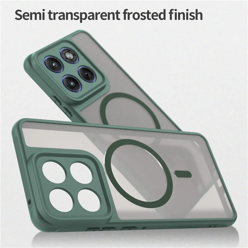 Funda magnética para Motorola Edge 70 5G, funda anti-caída de PC + TPU - Verde