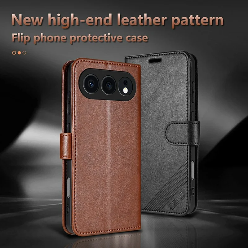 AZNS Per Honor 500 5G Custodia Anti-Graffio Supporto in Pelle PU Portafoglio Cover per Telefono - Marrone