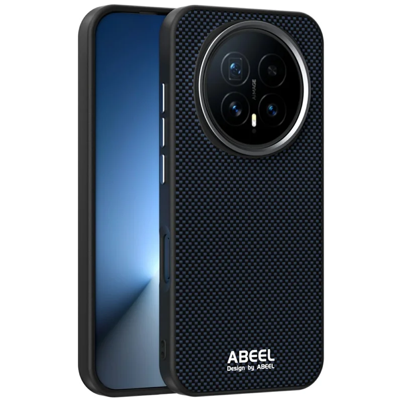 ABEEL For Honor Magic8 5G Magnetic Case Printed PC TPU Aluminum Alloy Leather Phone Cover - Black