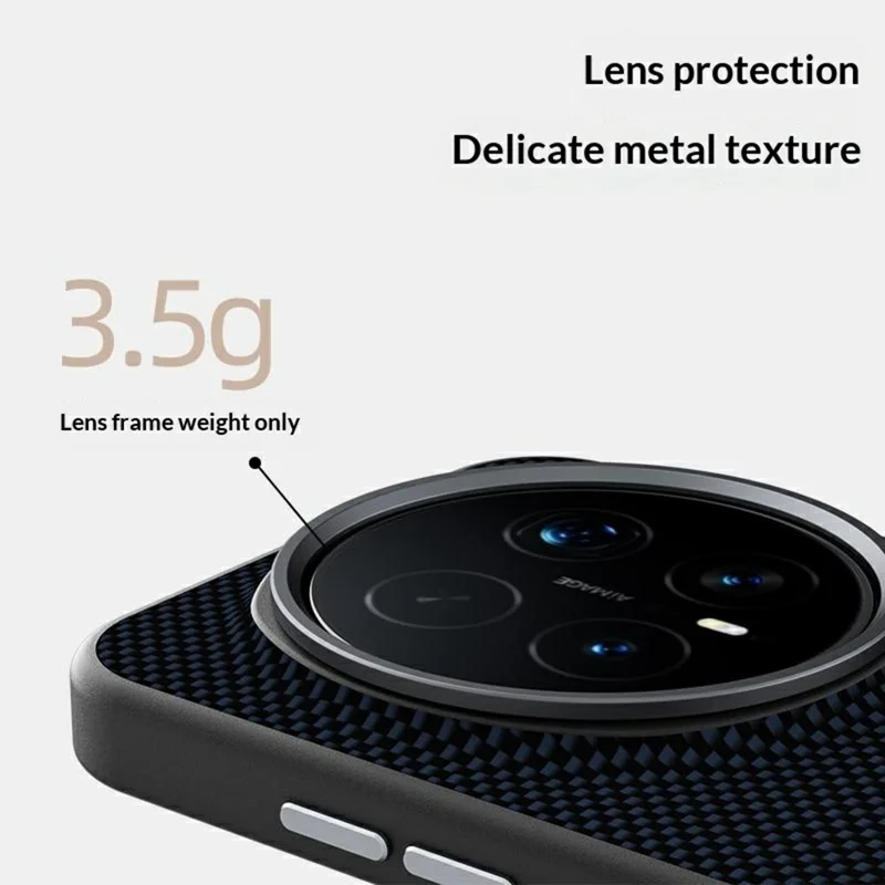 ABEEL For Honor Magic8 5G Magnetic Case Printed PC TPU Aluminum Alloy Leather Phone Cover - Black