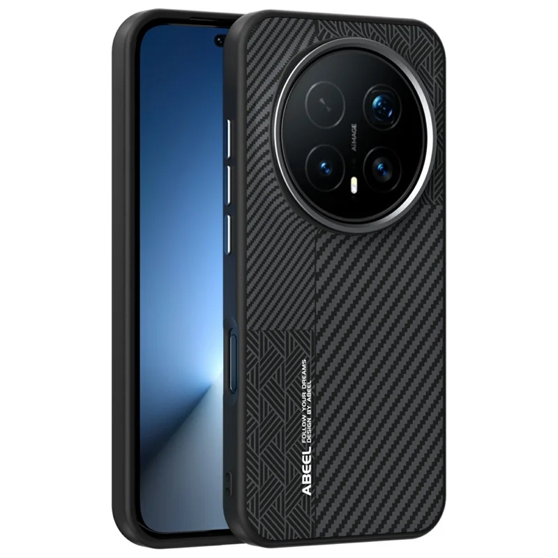 ABEEL For Honor Magic8 Pro 5G Magnetic Case PC + TPU + Aluminum Alloy + PU Leather Slim Phone Back Cover - Texture 3