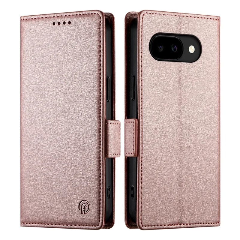 For Google Pixel 10a Stand Case PU Leather Wallet Phone Cover - Rose Gold