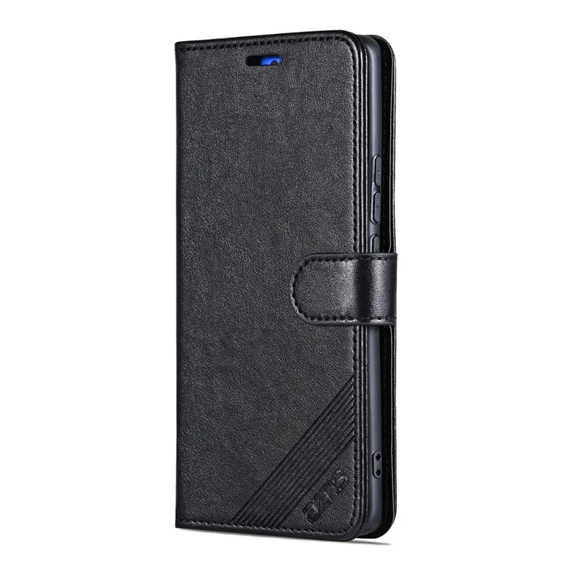 Funda AZNS para Samsung Galaxy A37, carcasa antirrayones con soporte y billetera de cuero PU - Negro
