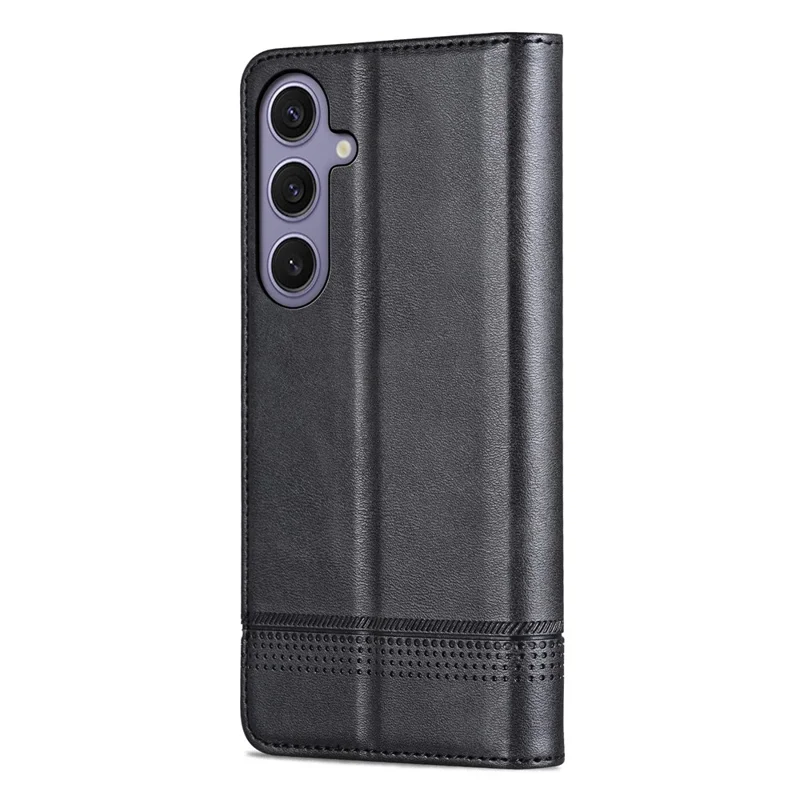 AZNS Für Samsung Galaxy A37 Tasche Rindsleder-Optik PU-Leder Brieftasche Handyhülle - Schwarz